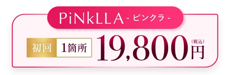PiNkLLAピンクラ初回1部位19,800円(税込)