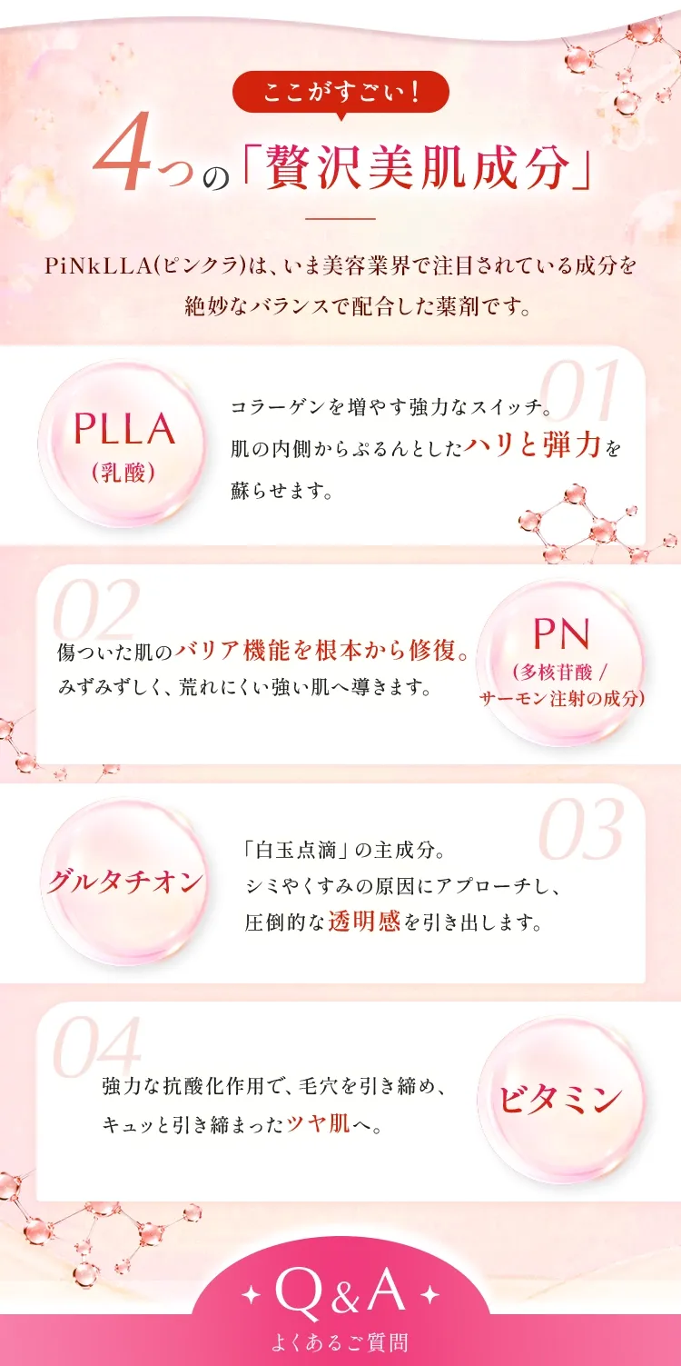 ここがすごい!4つの「贅沢美肌成分」