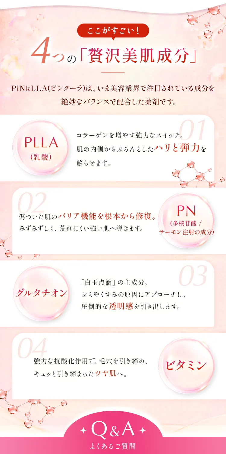 ここがすごい！4つの「贅沢美肌成分」